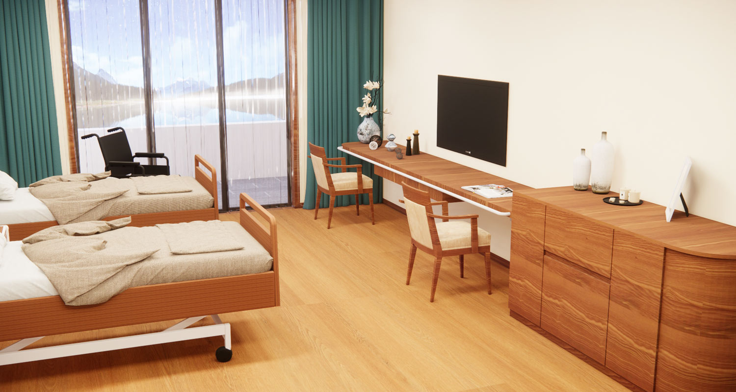 Напольное покрытие MedGuard LVT и SPC для домов престарелых, гигиеническое, больничного класса.