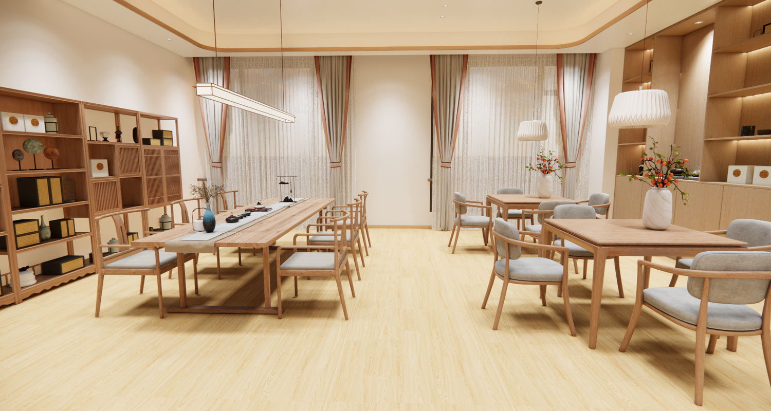 Напольное покрытие CozyWood LVT для домов престарелых: теплые и тихие деревянные доски.