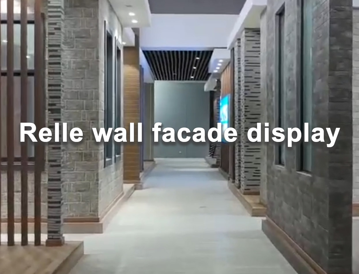 Relle wall facade display